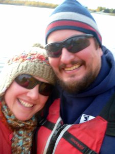 bundled up to hit the water